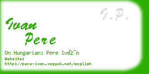 ivan pere business card